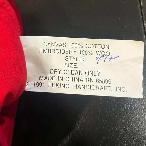 Vintage Imperial Elegance Cross Stitch Old World Santa Red Christmas Stocking - Picture 5 of 9